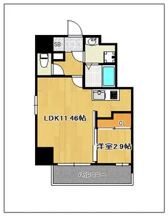 ウインステージ箱崎II【12階】の間取り