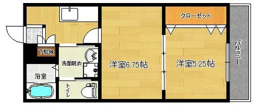 リファレンス大里原町【202号室】の間取り