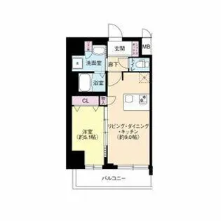 大阪府大阪市淀川区宮原4丁目【マンション】の間取り