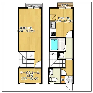 CasaJR箱崎【Ⅱ103号室】の間取り