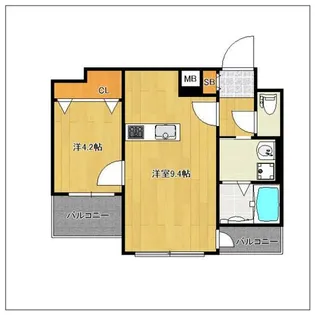 エンクレスト博多駅南CELES【6階】の間取り