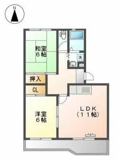 コーポ真宮【202号室】の間取り