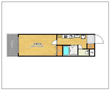 フローラルA博多【502号室】の間取り