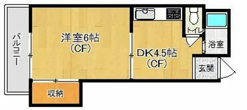 ハイツ南ながら【3階】の間取り