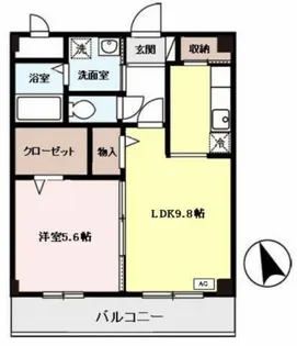 グランドール勝原【3階】の間取り