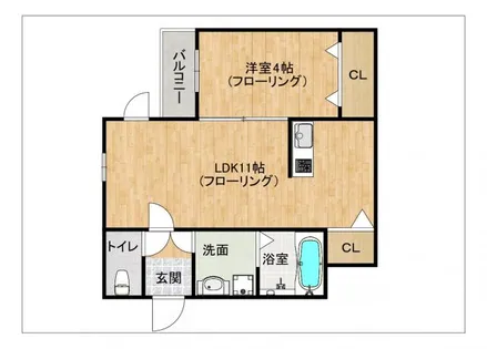 サニーガーデン住吉【3階】の間取り