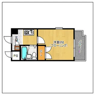 ダイヤモンドタワー薬院南【4階】の間取り