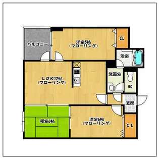ジートラスト薬院【7階】の間取り