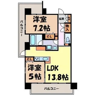 テラッツァ白壁【1階】の間取り