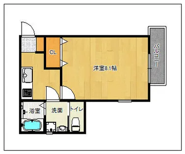 リブレア朝倉街道駅前【101号室】の間取り