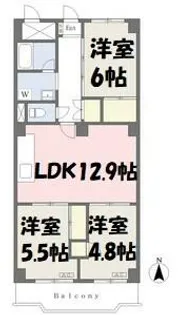 丸の内パークマンション【13階】の間取り