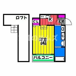 ラ フォート那珂【205号室】の間取り