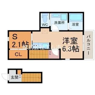 WisteriaⅡ(ウィステリアツー)【203号室】の間取り