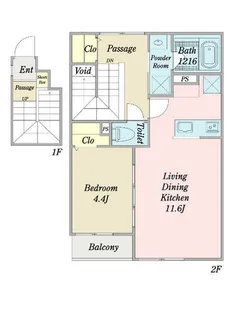 ピースヒル岡崎【2階】の間取り