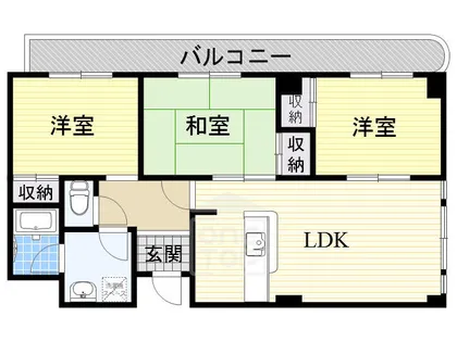 サンハート南茨木【1階】の間取り