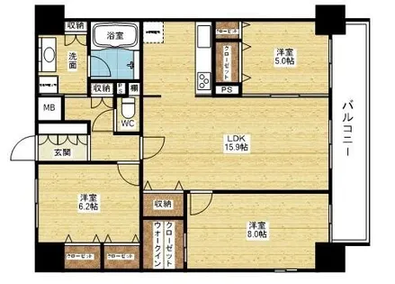 セノアタワー新大阪【13階】の間取り