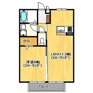 メゾン・ド・プラム【205号室】の間取り