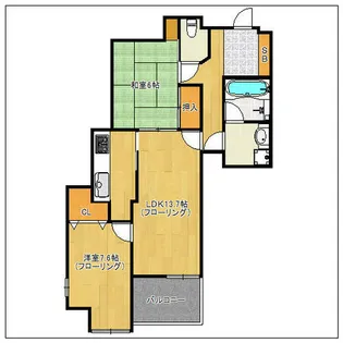 アトモスももち【12階】の間取り