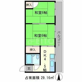 ハイツ修学院【3階】の間取り