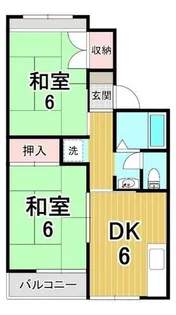 レインボーハイツ【1階】の間取り