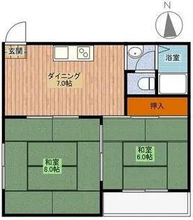 サンシャインMKM東小橋【2階】の間取り