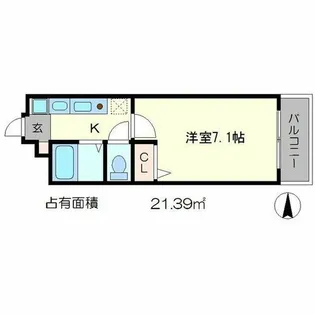ラ・メゾン・ド・フルール御蔭【1階】の間取り