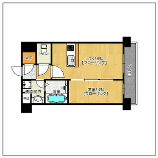 ネストピア大濠公園駅前II【9階】の間取り
