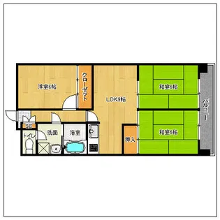玉川マンション【503号室】の間取り