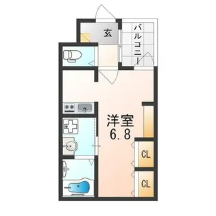 寺地町東ジーイー・サンク【2階】の間取り