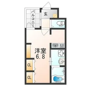 ジーイーサンク【1階】の間取り