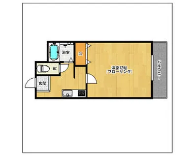 ルミエール93MATONO【205号室】の間取り