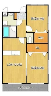 医生ヶ丘ヴァレンシア【A201号室】の間取り