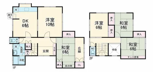 兵庫県川西市萩原台西2丁目【一戸建】の間取り