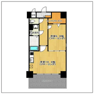 テイルガーデン博多【4階】の間取り