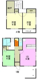 愛知県名古屋市港区津金2丁目【一戸建】の間取り