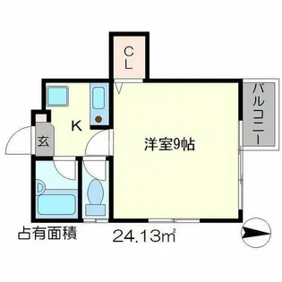 リバーパレス高野【4階】の間取り