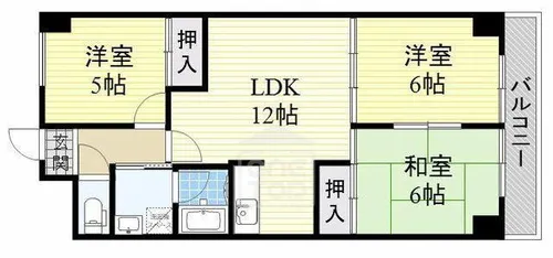エクセレント千里丘【5階】の間取り