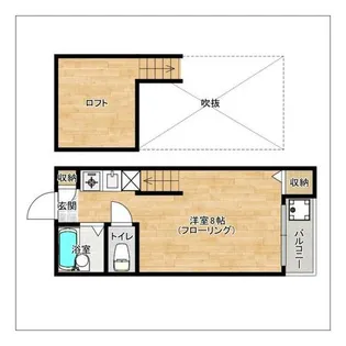 クイーン・ライフII【103号室】の間取り