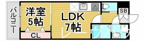 福岡県福岡市東区千早5丁目【マンション】の間取り