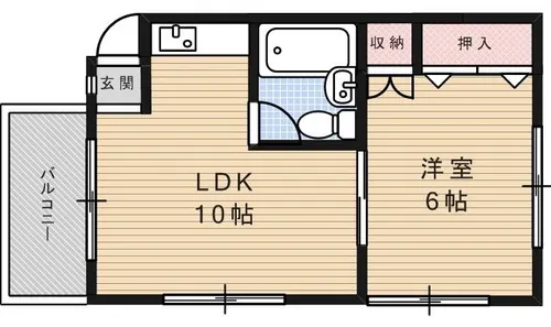 隆起ハイツ【1階】の間取り