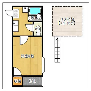 スクエア多賀【1階】の間取り