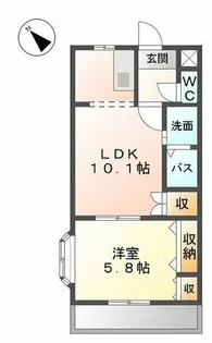 エスポアハイム弐番館【2階】の間取り