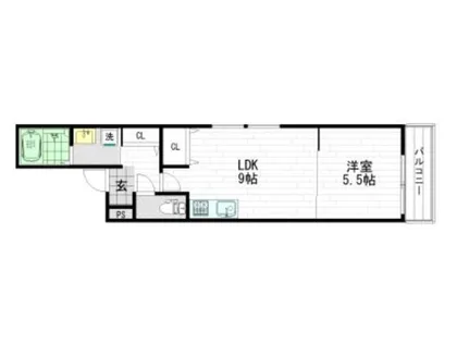 フジパレス寺田町Ⅱ番館【3階】の間取り