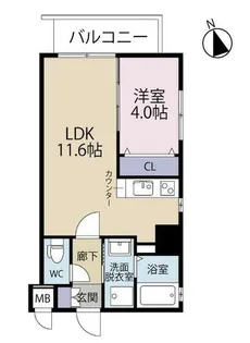 ニューアンジュ下曽根【304号室】の間取り