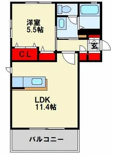 ハーティストK B棟【203号室】の間取り