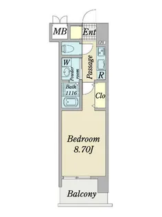 プレイズシード車道スクエア【6階】の間取り