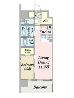 プレイズシード車道スクエア【8階】の間取り