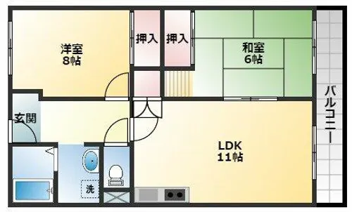 ノースコーポ【1階】の間取り