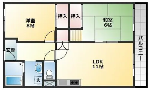 ノースコーポ【1階】の間取り