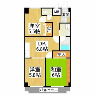 ピソ・キタノ【1階】の間取り